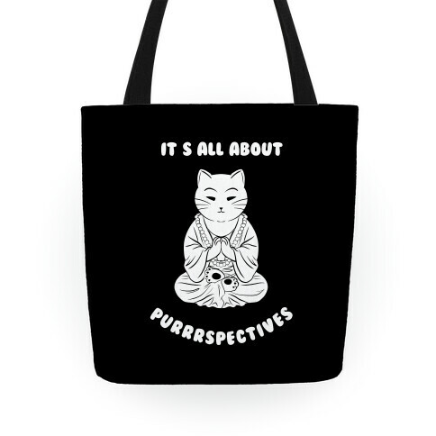 It's All About Purrrspectives (black) Tote