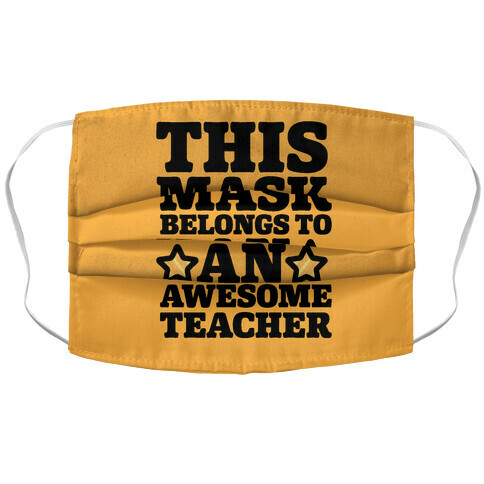 This Mask Belongs To An Awesome Teacher Accordion Face Mask