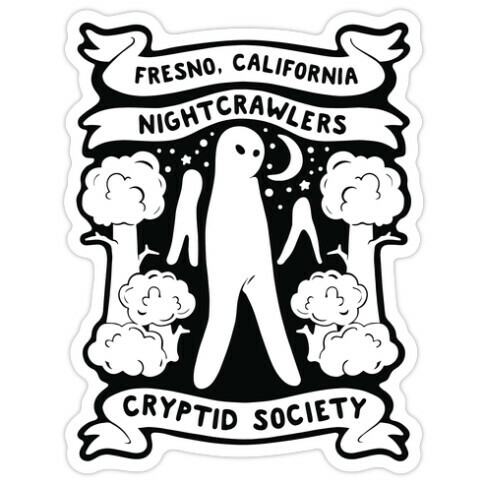 Fresno Nightcrawlers Cryptid Society  Die Cut Sticker