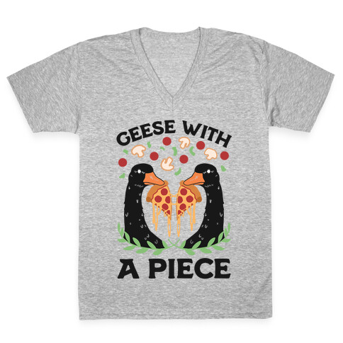 Geese With A Piece V-Neck Tee Shirt
