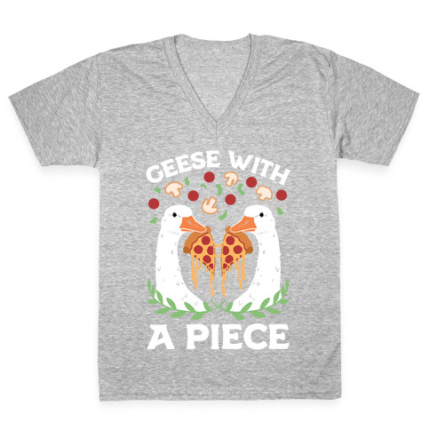 Geese With A Piece V-Neck Tee Shirt