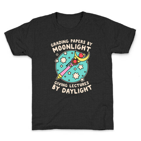 Grading Papers By Moonlight  Kids T-Shirt