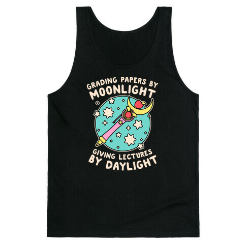 Grading Papers By Moonlight  Tank Top