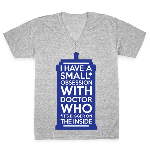 Doctor Who Obsession V-Neck Tee Shirt