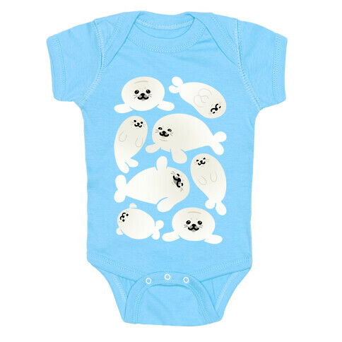 Baby Seals Pattern Study Baby One-Piece