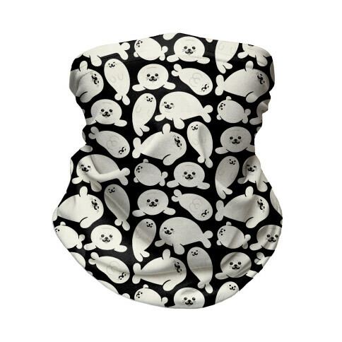 Baby Seals Pattern Study Neck Gaiter