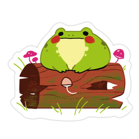 Frog On A Log, What Sins Will He Commit Textless Die Cut Sticker