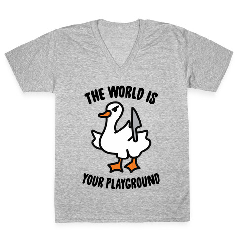 The World is Your Playground V-Neck Tee Shirt