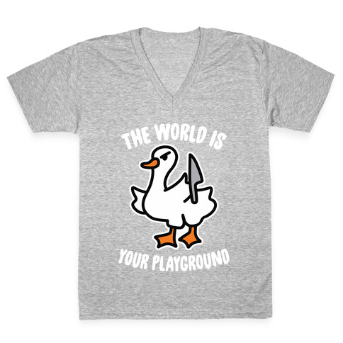 The World is Your Playground V-Neck Tee Shirt