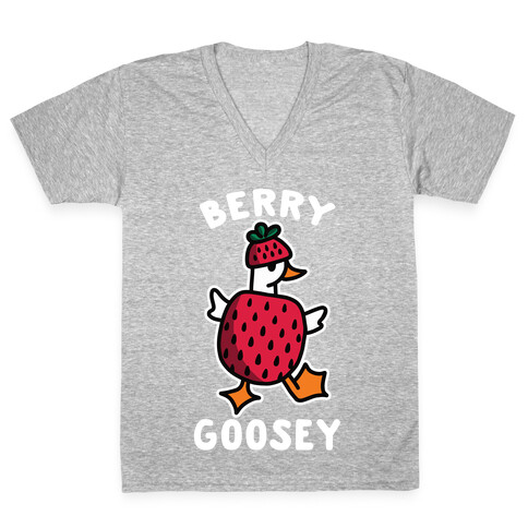 Berry Goosey V-Neck Tee Shirt