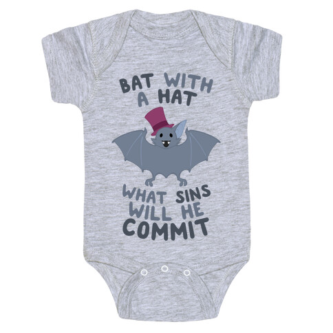 Bat With A Hat What Sins Will He Commit Baby One-Piece