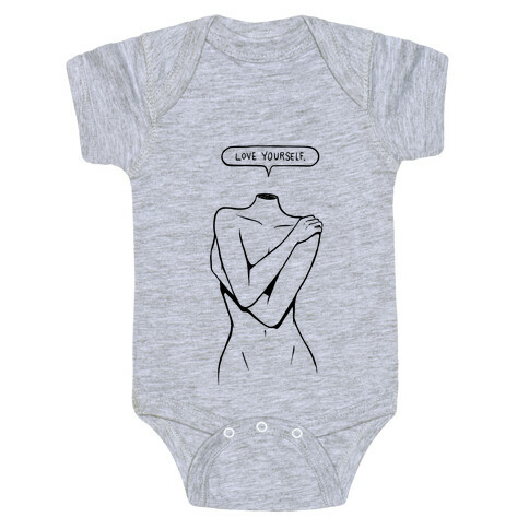 Love Yourself (black) Baby One-Piece