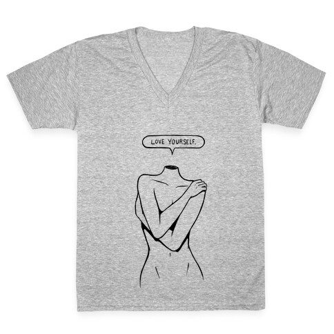 Love Yourself (black) V-Neck Tee Shirt