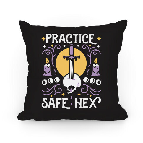 Practice Safe Hex Pillow