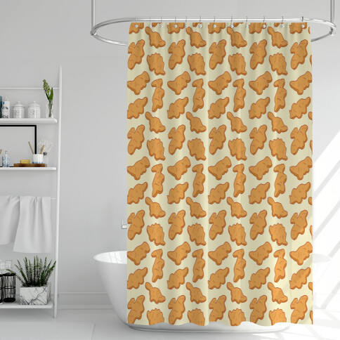 Dino Nuggies Pattern Shower Curtain