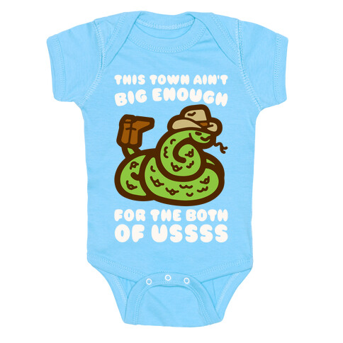 This Town Ain't Big Enough For The Two of Ussss Cowboy Snake Parody Baby One-Piece