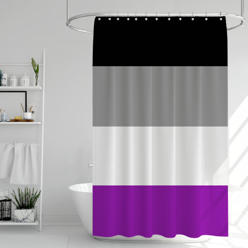 Asexual Pride Flag Shower Curtain