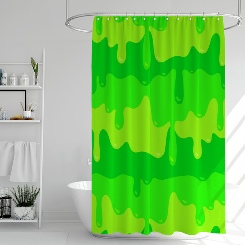 Green Slime Shower Curtain