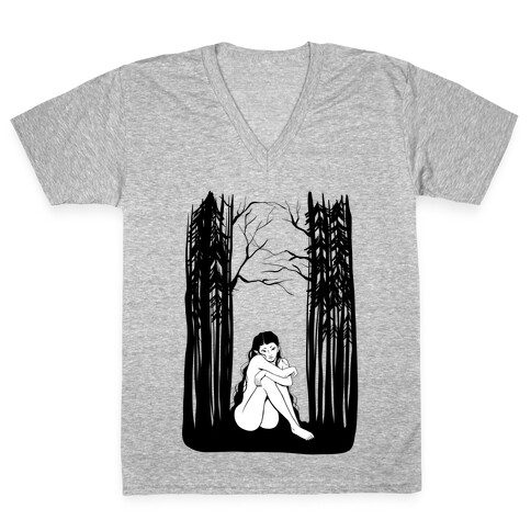 Forest Nymph V-Neck Tee Shirt