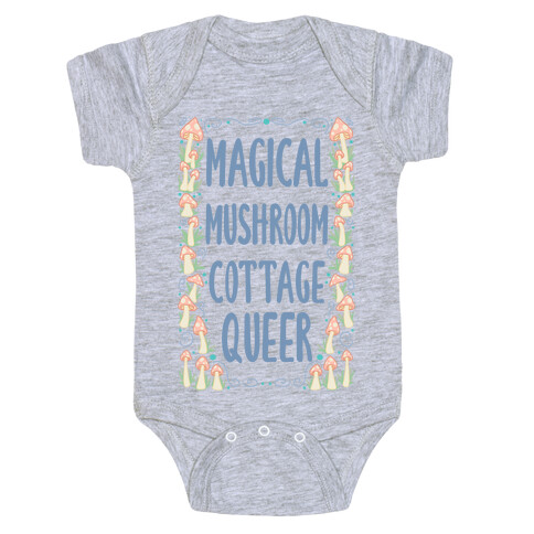 Magical Mushroom Cottage Queer Baby One-Piece