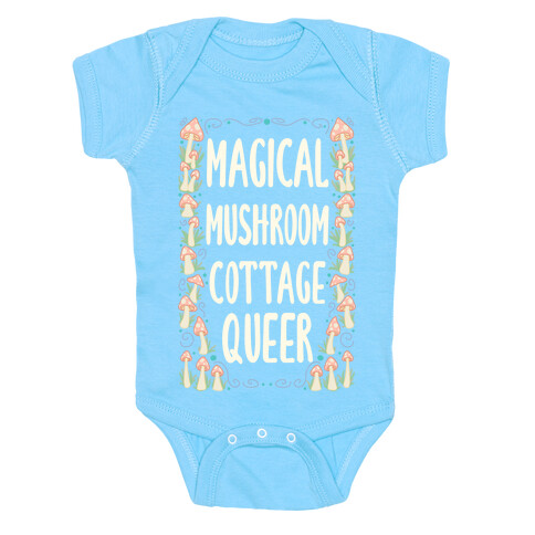 Magical Mushroom Cottage Queer Baby One-Piece