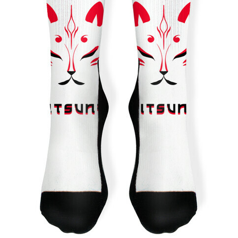 Kitsune Face Sock