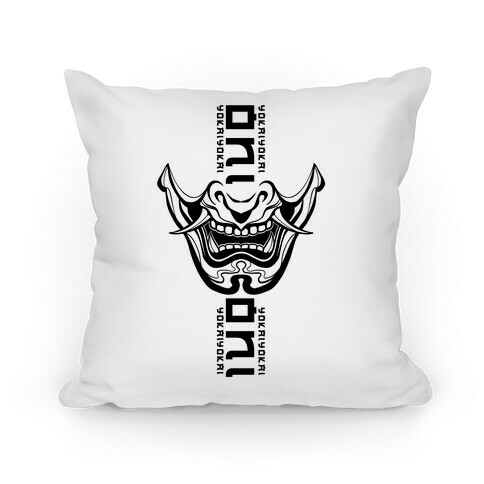 Oni Yokai (white) Pillow