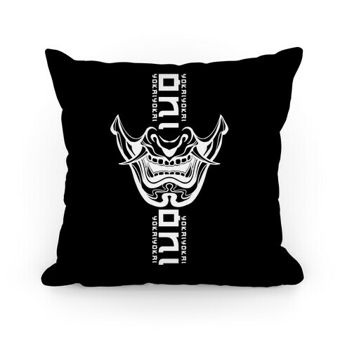Oni Yokai (black) Pillow