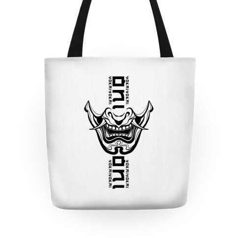 Oni Yokai (white) Tote