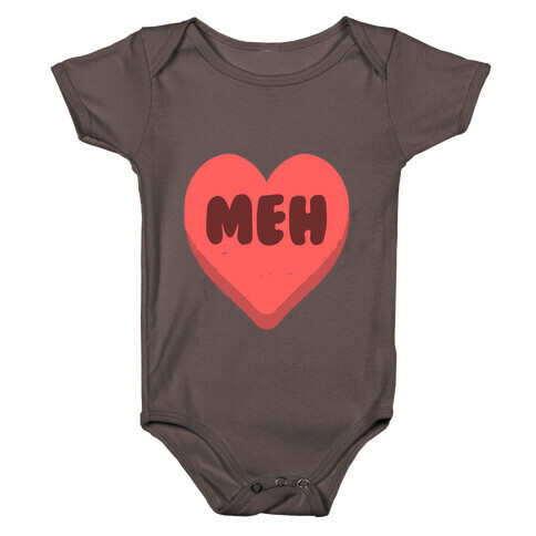 Valentine's Day Heart Meh Baby One-Piece