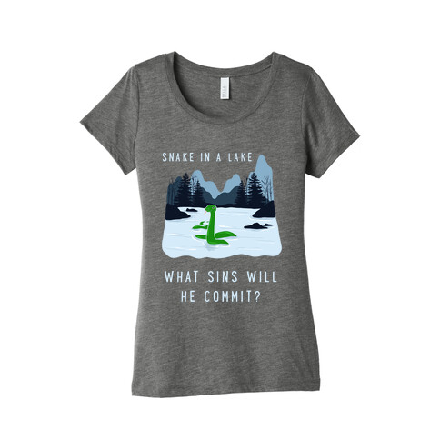 Snake In a Lake Womens T-Shirt