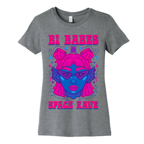 Bi Babes Space Rave Womens T-Shirt