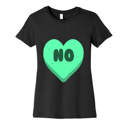 Valentine's Day Heart No Womens T-Shirt
