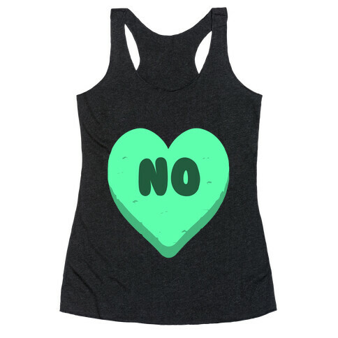 Valentine's Day Heart No Racerback Tank Top