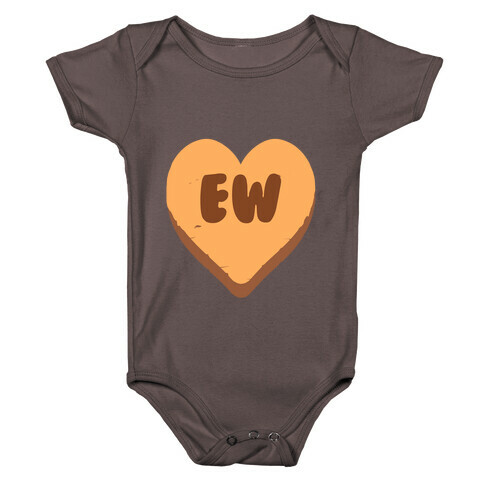 Valentine's Day Heart Ew Baby One-Piece