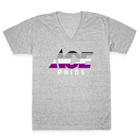 Ace Pride Parody Logo V-Neck Tee Shirt