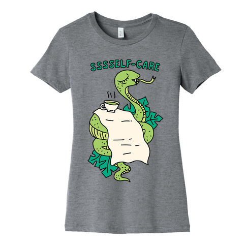 Sssself-Care Snake Womens T-Shirt