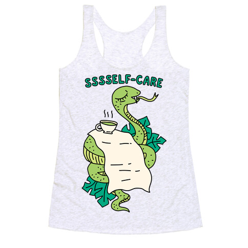 Sssself-Care Snake Racerback Tank Top