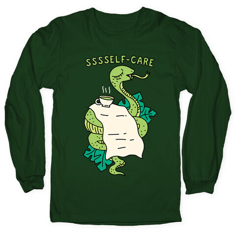 Sssself-Care Snake Long Sleeve T-Shirt