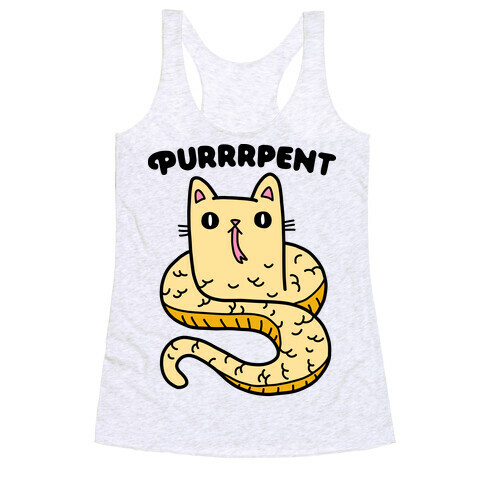 Purrrpent Serpent Cat Racerback Tank Top