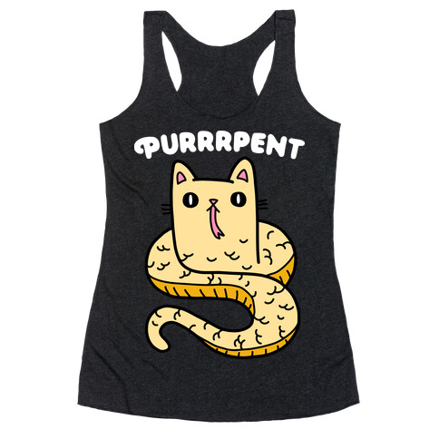 Purrrpent Serpent Cat Racerback Tank Top