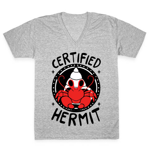 Certified Hermit V-Neck Tee Shirt