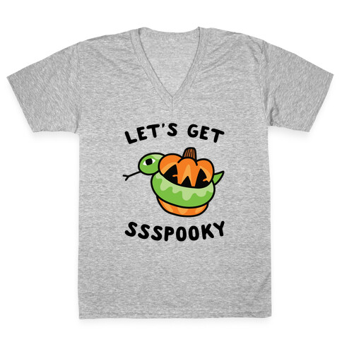 Let's Get Ssspooky V-Neck Tee Shirt