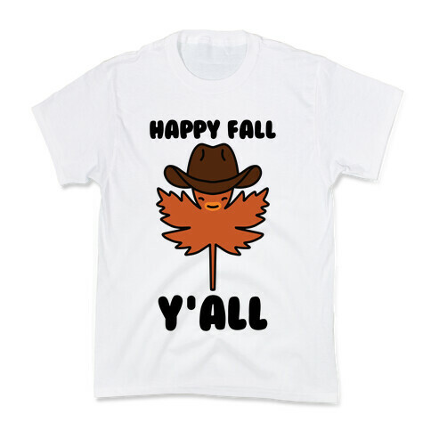 Happy Fall Y'all (Country Leaf) Kids T-Shirt