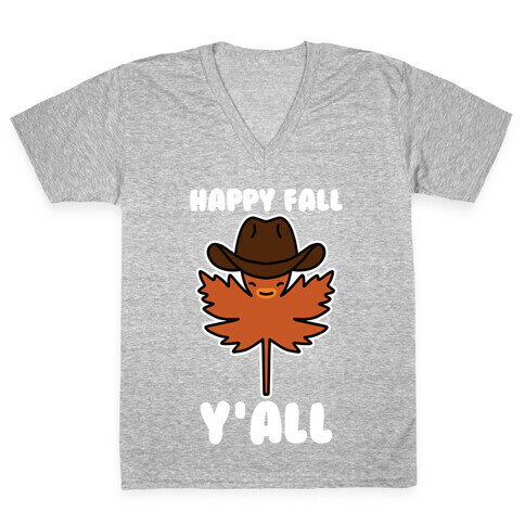 Happy Fall Y'all (Country Leaf) V-Neck Tee Shirt