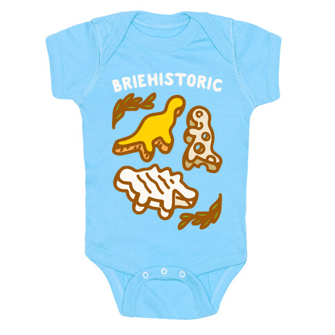 Briehistoric Dinosaur Cheese Parody Baby One-Piece