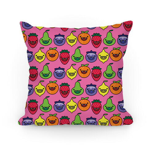 Scary Berries Pattern Pillow