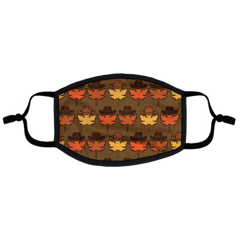 YeeHaw Fall Leaves Pattern Flat Face Mask