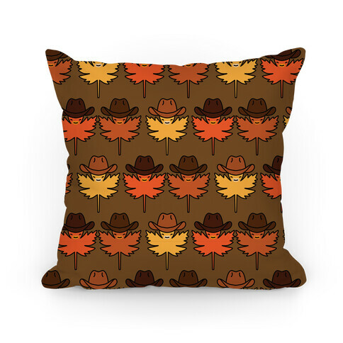 YeeHaw Fall Leaves Pattern Pillow