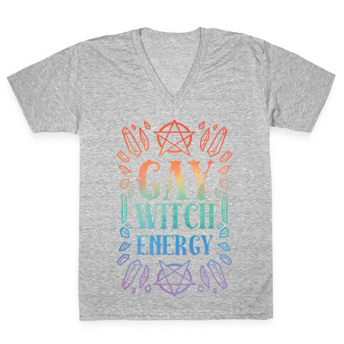 Gay Witch Energy V-Neck Tee Shirt
